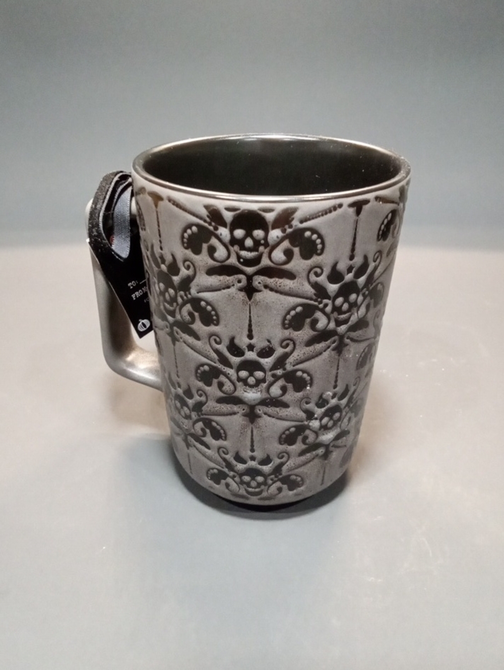 Victorian Gothic Style Skull Coffee Mug